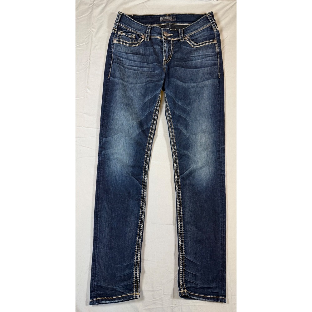 Silver Jeans Co Suki Mid Skinny Dark Wash Denim W29 L31 L93116SSF427